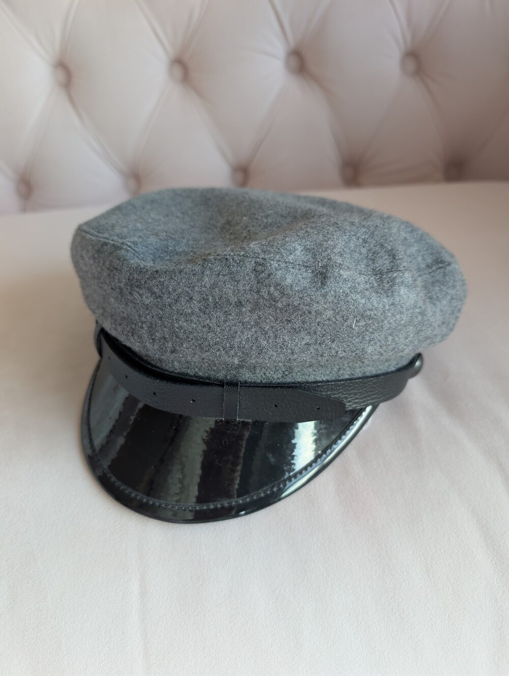 Sterkowski Gray Wool Newsboy Cap